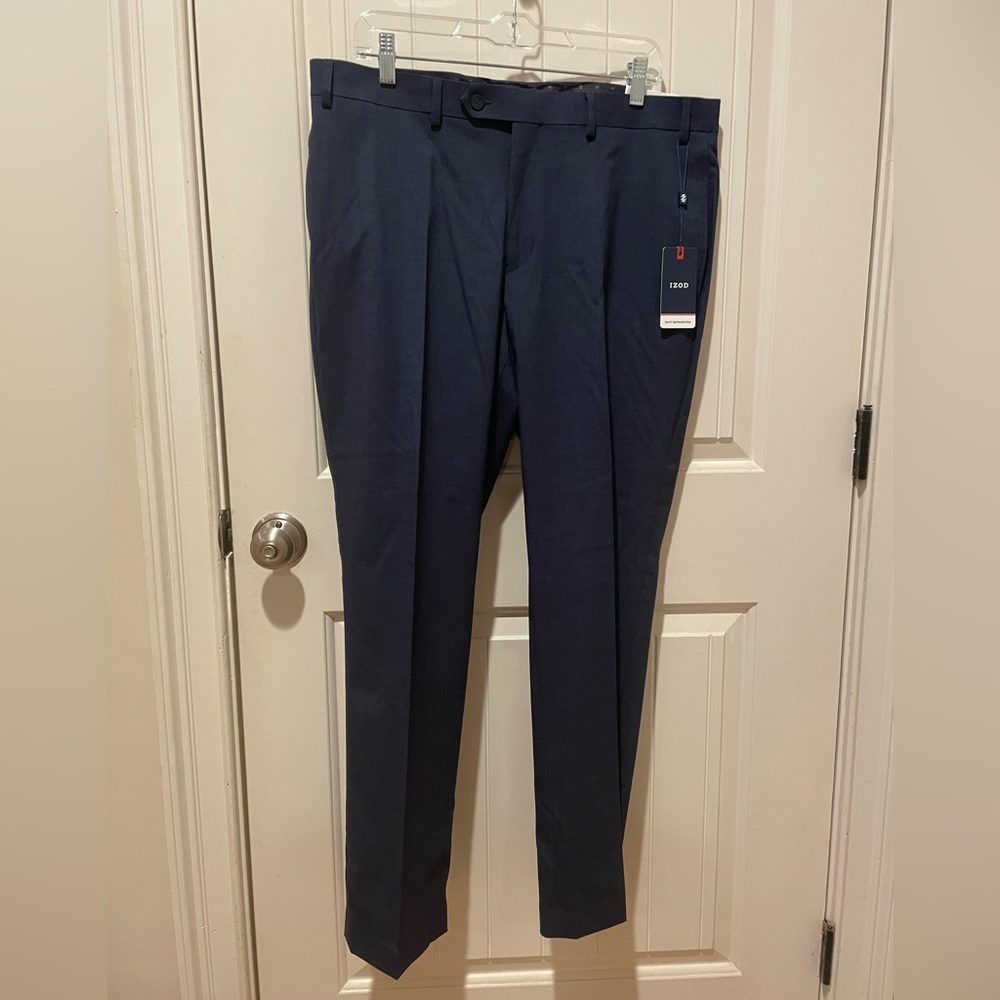 IZOD Navy Blue 36X30 Men’s Classic-Fit Medium Suit Pants